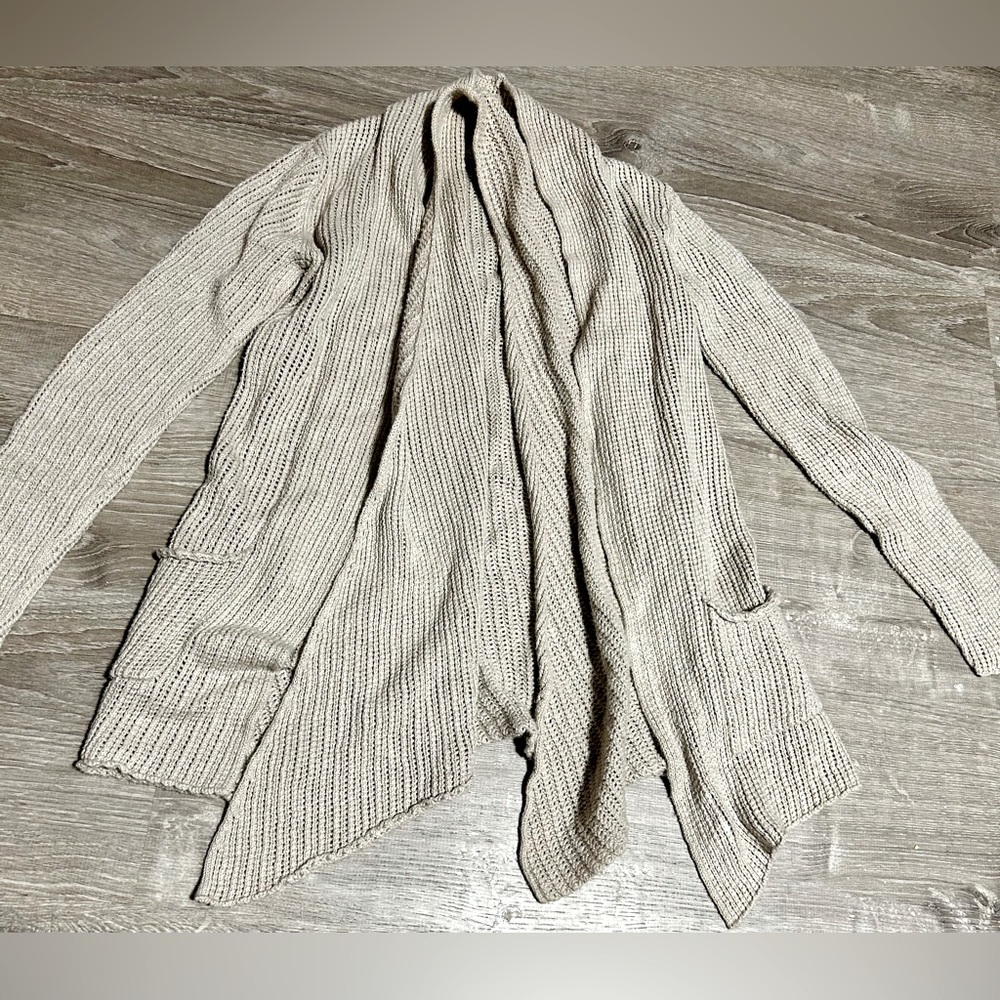 James Perse Tan Knit Cardigan Size 1/Small